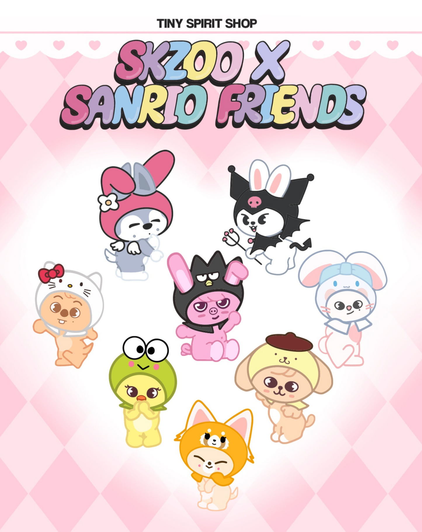 SKZOO X Sanrio Friends Keychains