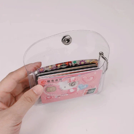 Glitter/Clear Card Holder w/ Photocard Fold