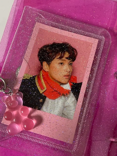 Glitter/Clear Card Holder w/ Photocard Fold